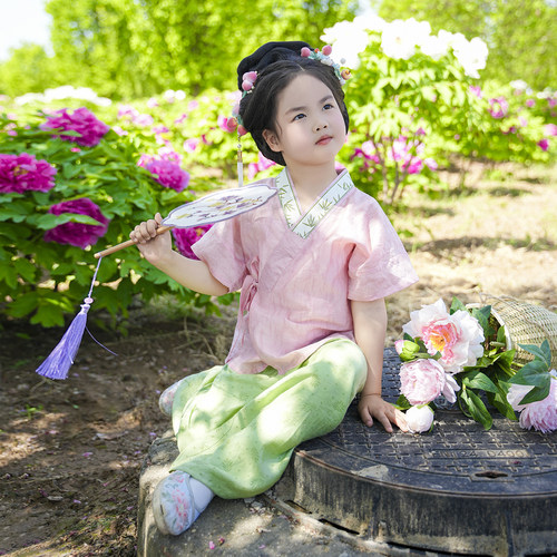 女童新中式汉服套装2026夏季新款