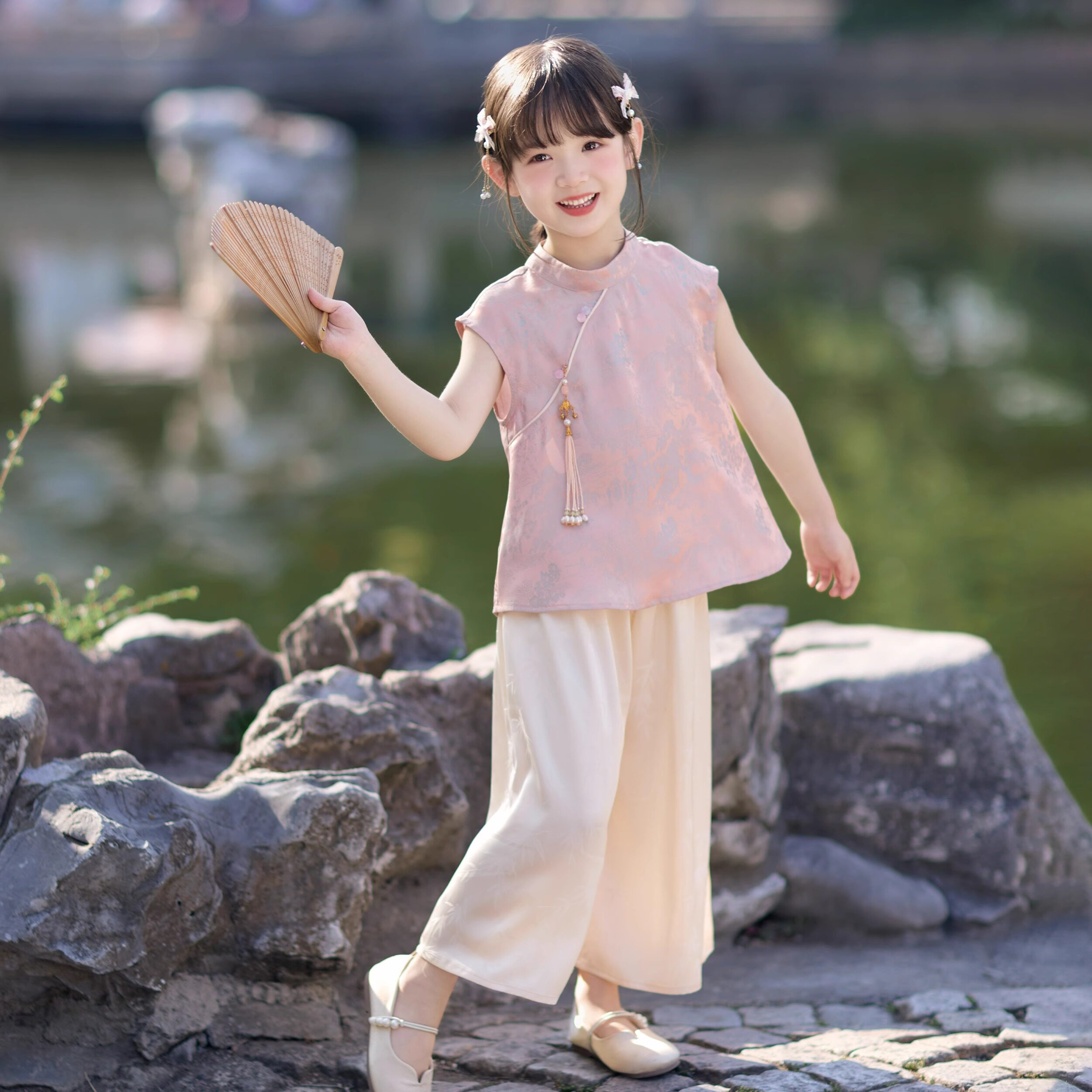 童锣湾汉服女童夏季上新新中式套装2026中国风古装超仙小女孩时笙