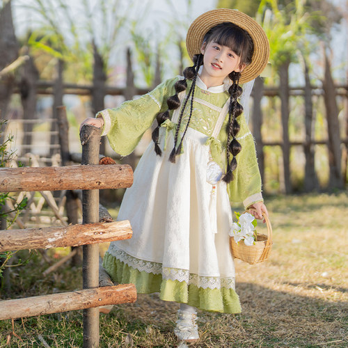 女童汉服春秋款2025新款