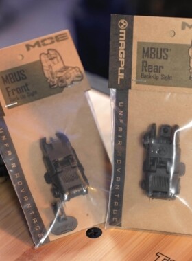 【跃虎模玩】满足版MAGPUL马盖普MBUS GenII 2代尼龙折叠机瞄套装