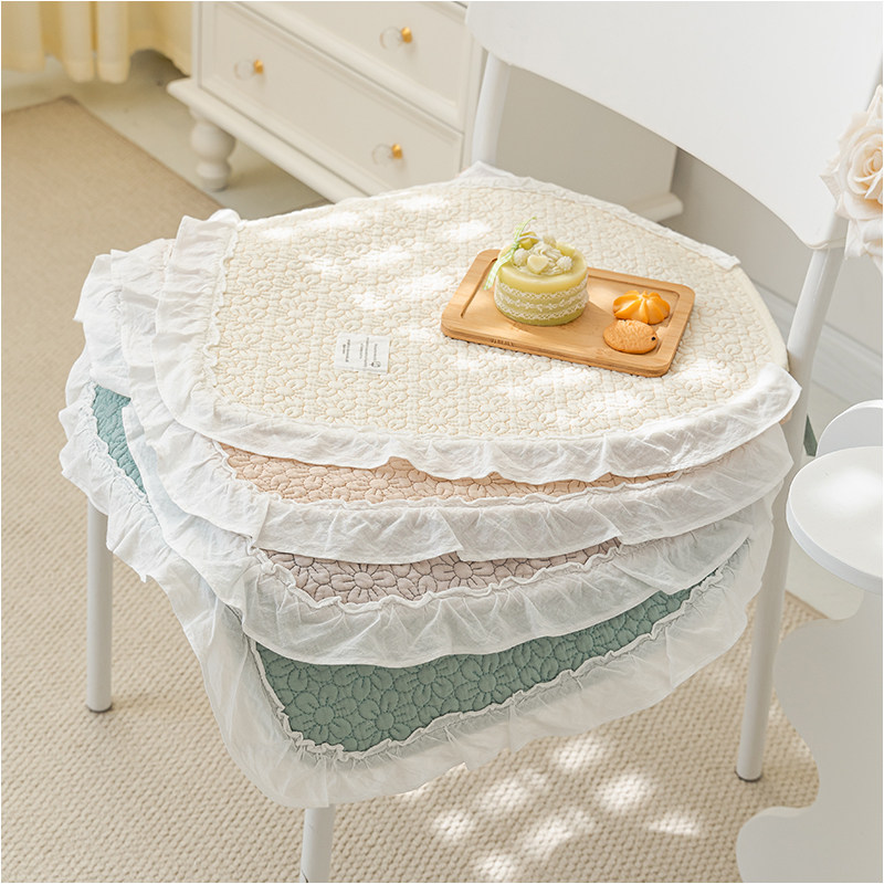 纯棉坐垫办公室久坐透气餐桌全棉椅子垫薄款凳子屁股垫子四季通用