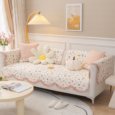 斜纹纯棉防滑沙发垫柔软舒适全棉