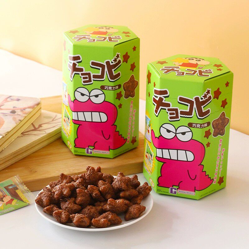 蜡笔小新泰国进口玉米脆片草莓巧克力味网红休闲膨化零食小吃食品