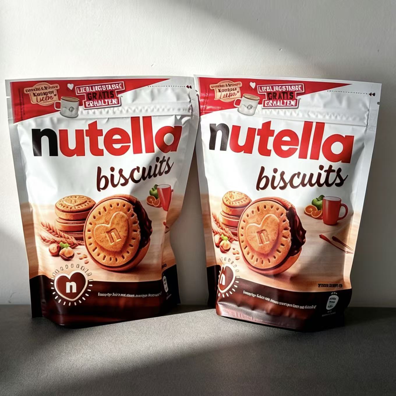 费列罗nutella能多益巧克力夹心榛子可可酱饼干袋装进口食品零食图片