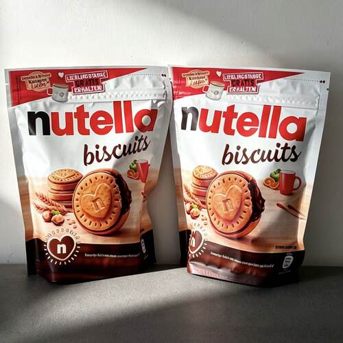 费列罗nutella能多益巧克力夹心榛子可可酱饼干袋装进口食品零食