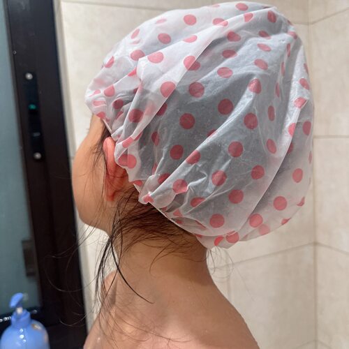 日本进口pocket浴帽洗澡防水帽