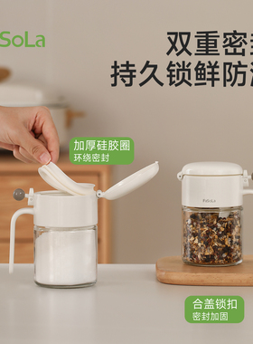 调料罐调料盒盐辣椒分装调味瓶家用厨房多用途烧烤撒料瓶盐罐糖罐