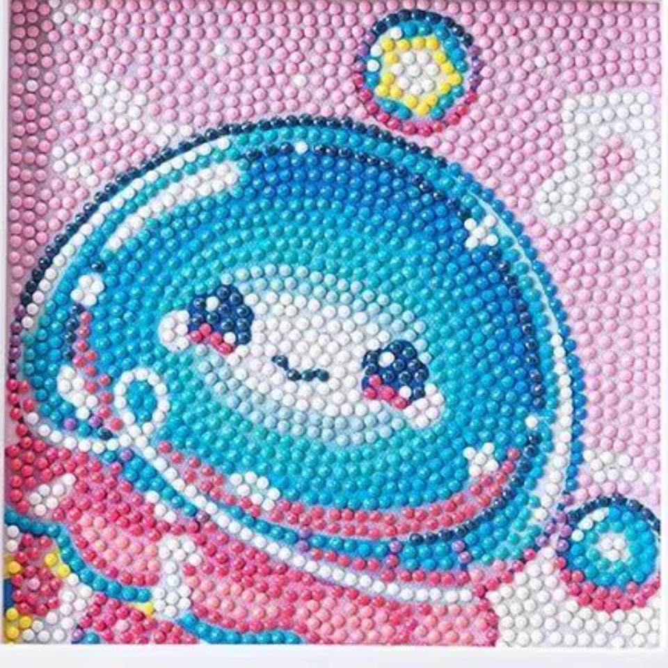 蛋仔派对钻石画新款儿童手工DIY制作材料包带框粘贴钻石贴画学生