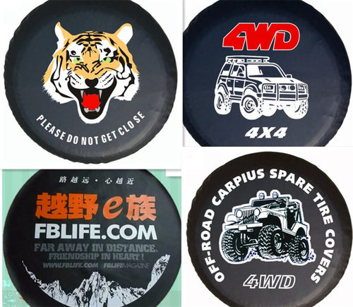 包邮加厚通用卡通备胎罩车仔老虎头鹰头E族熊出没车底盘轮胎罩