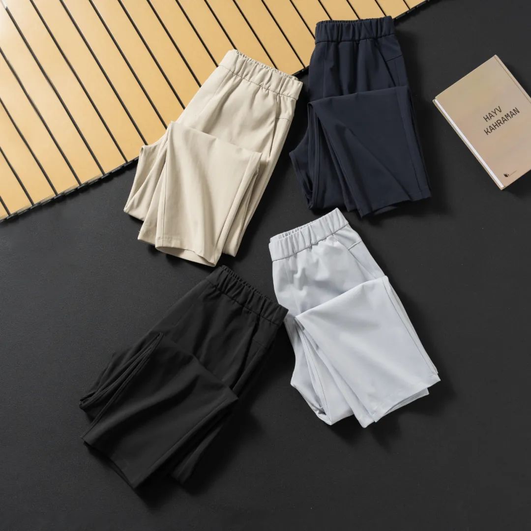 Warpstreme面料通勤松紧腰弹力长裤休闲裤 户外运动速干直筒长裤