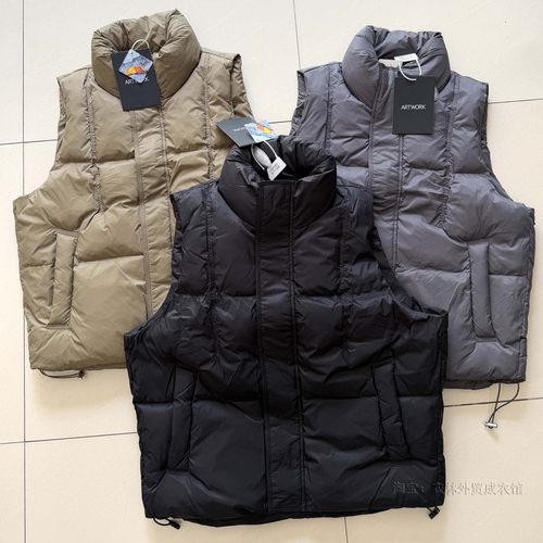冬季男士宽松羽绒+棉填充户外防风保暖立领休闲羽绒马甲 背心外套