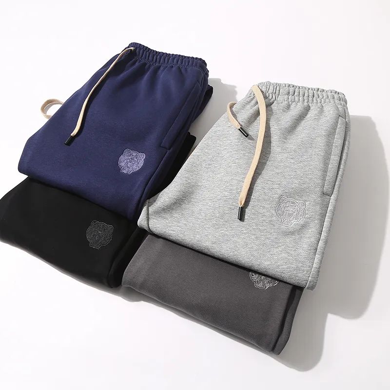 长裤束脚裤流行虎头刺绣休闲裤