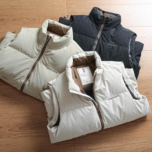 防风保暖羽绒马甲90白鸭绒