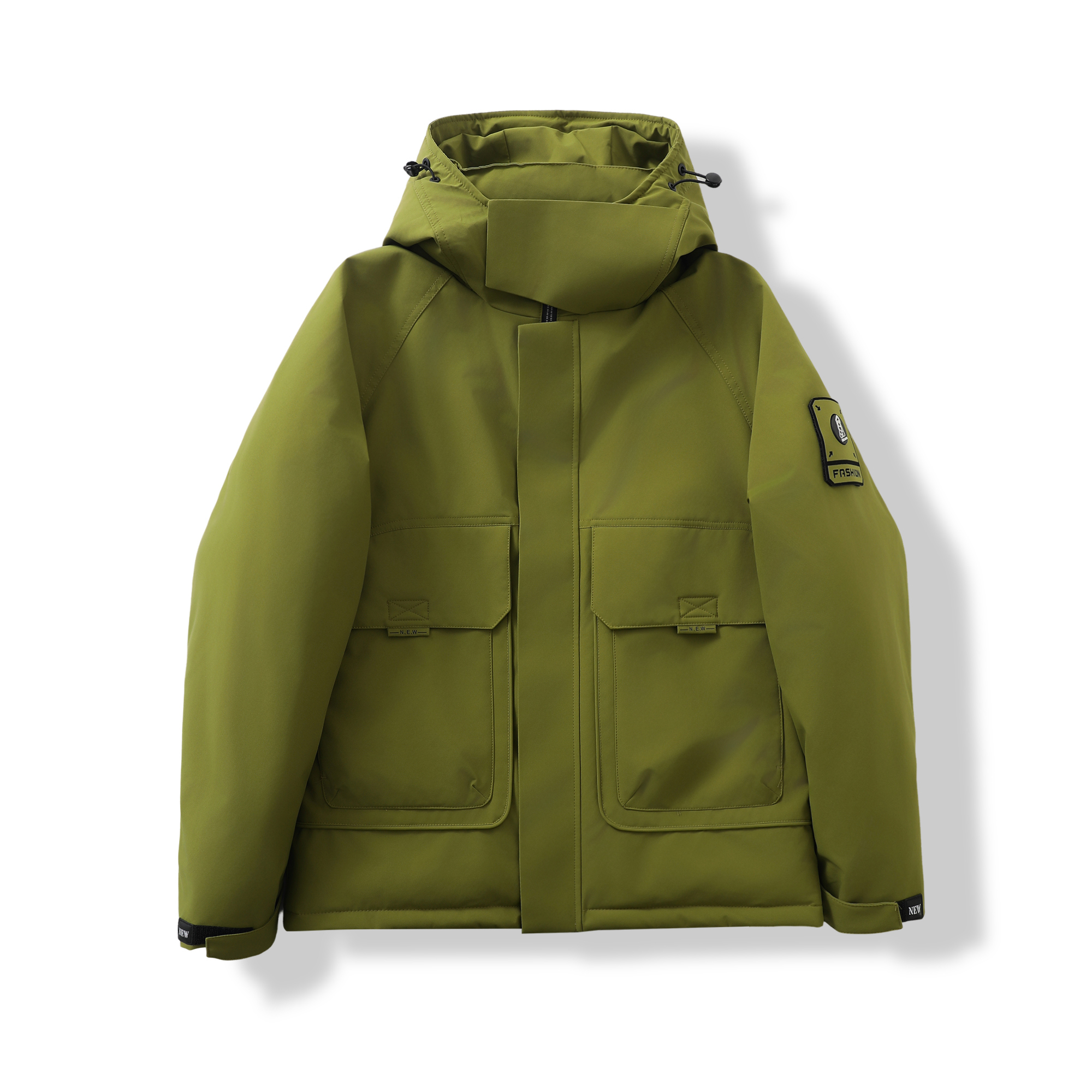 85白鸭绒 冬季男士压胶充绒高蓬松户外防风保暖工装休闲羽绒服潮