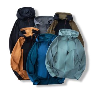 前后3M反光骑行服 秋季男女情侣款宽松户外防风攀山服冲锋衣夹克