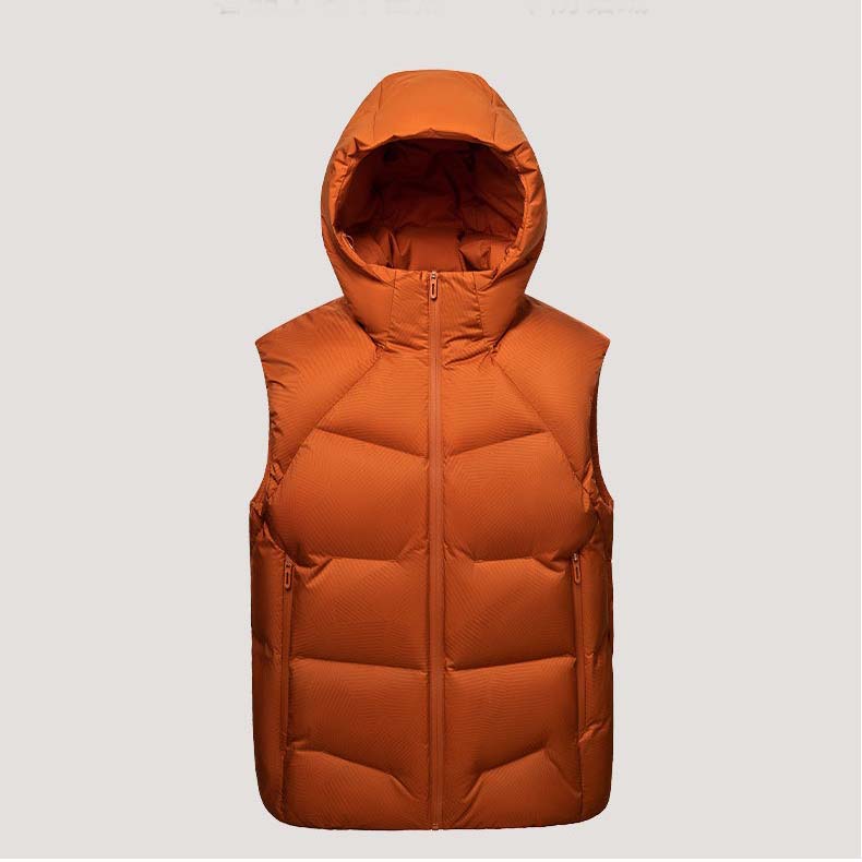 90鹅绒+石墨烯发热 冬男士高充绒高蓬松户外防风防水保暖羽绒马甲