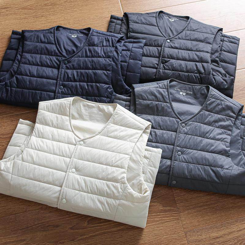 外贸日单 秋冬男士轻量化防水防风绗缝棉保暖纯色棉背心 棉马甲潮,男装,背心,淘宝优惠券,粉丝福利购,淘宝优惠卷