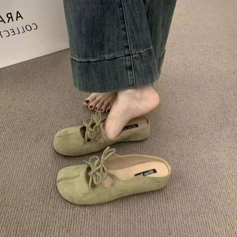 35-40宽脚大码女鞋 软底勃肯包头半拖鞋外穿一脚蹬夏季配裙子凉拖