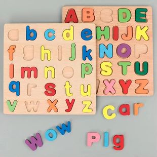 Alphabet for Puzzles Toy Wooden Kids Colorful Montess Number