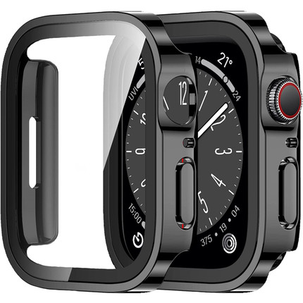 Glass+Case For Apple Watch 7 8 45mm 41mm 49mm 44mm 40mm