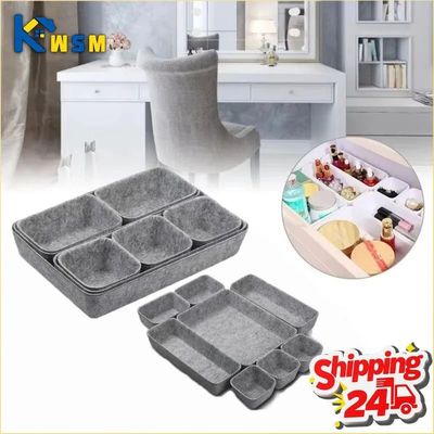 8 Piece Drawer Storage Box Set Felt Desktop Organizer One Pi