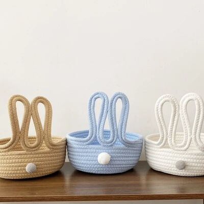 1pcs Easter Style Cartoon Rabbit Storage Basket Home Living