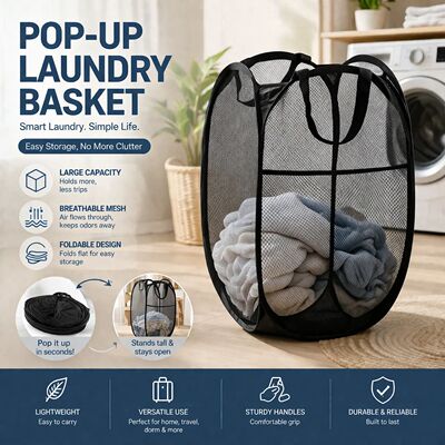 Portable Large Capacity Skeleton Ventilated Foldable Dirty L