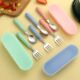Children Steel Spoon Box 3pcs Stainless Forks Kids Cutl