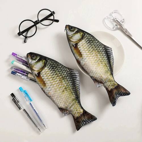 1pc Creative and Quirky Gift Simulated Fish Pen Bag Simulate