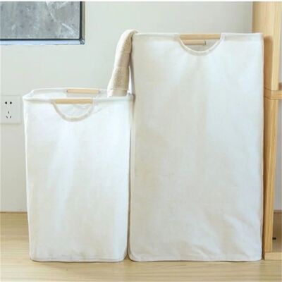 Waterproof Laundry Basket Cotton Linen Dirty Clothes Dirty F