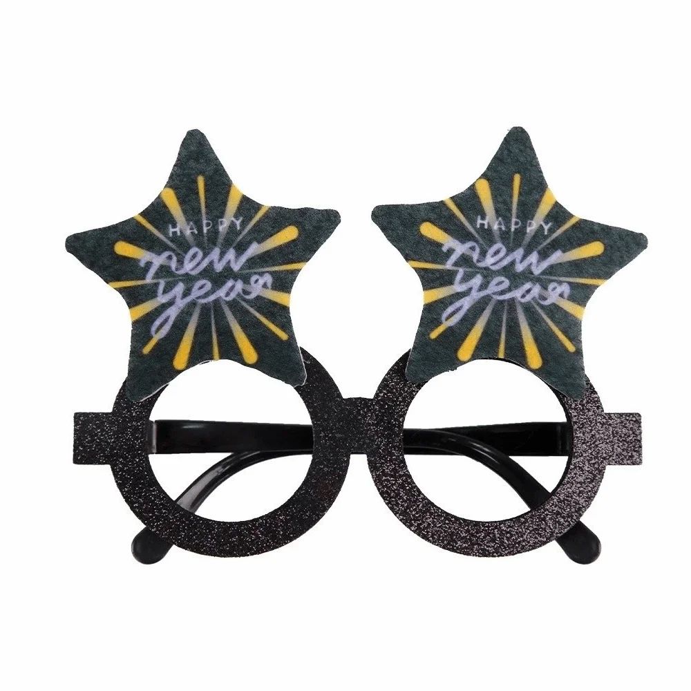 Glitter 2026 New Year Glasses Sequin Cheers Star Happy New Y