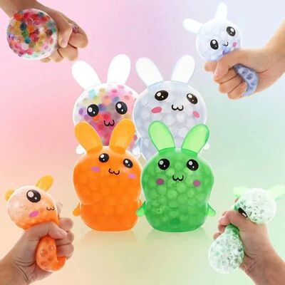 Kids Easter Rabbit Toy Soft Push Stress Relief Sensory Squee