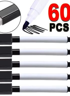 Magnetic Black Dry Erase Markers with Eraser Cap White Board