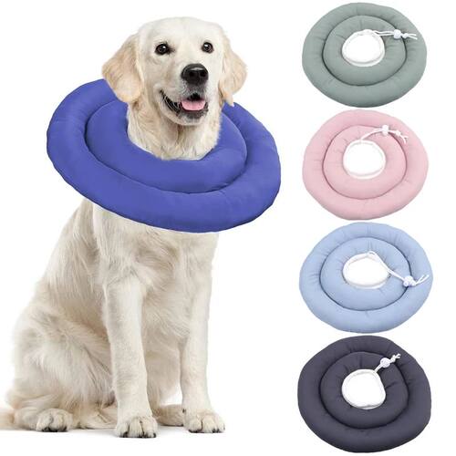 Elizabethan Collar For Dogs Adjustable Neck Drawstring Water