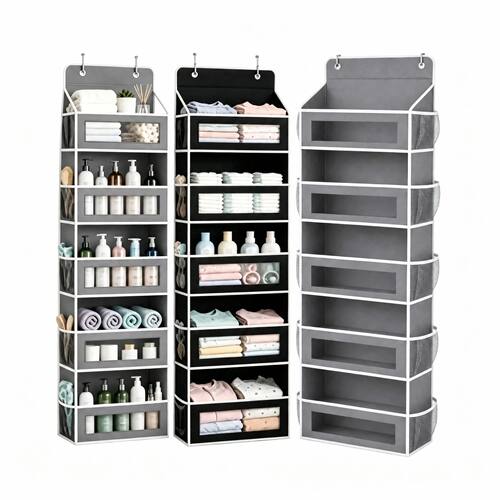 Door Storage Organizer 5-Tier Hanging Over-the-Door Organize