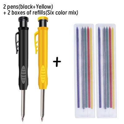 4pcs 2.8mm Solid Carpenter Pencil Refill Deep Hole Marking P