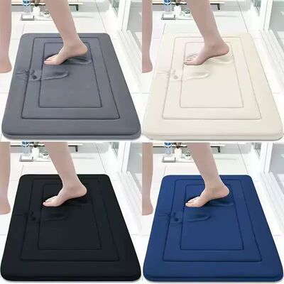 Memory Foam Bathroom Floor Mat Super Absorbent Ultra Soft Ba