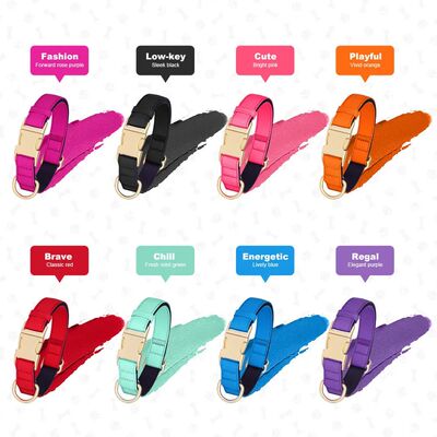 8 Colors Nylon Dog Collar Personalized Dog Collars Colorful