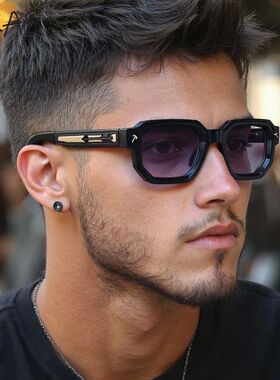 Polarized Square Sunglasses Men 2026 Luxury Brand Vintage Re
