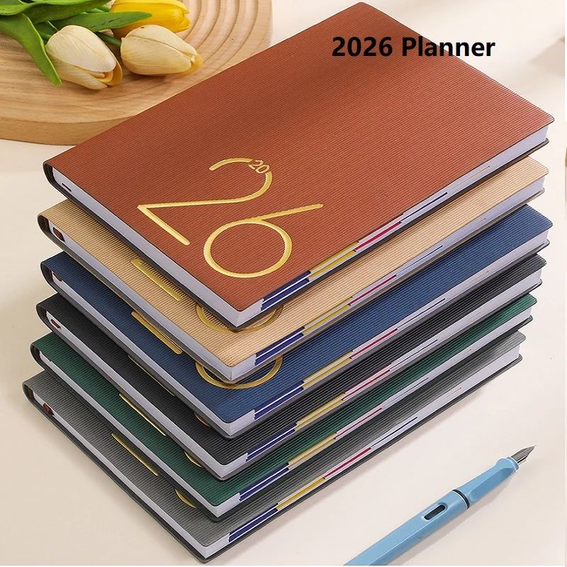 New 2026 High-powered Agenda Book One Day One Page Timeline