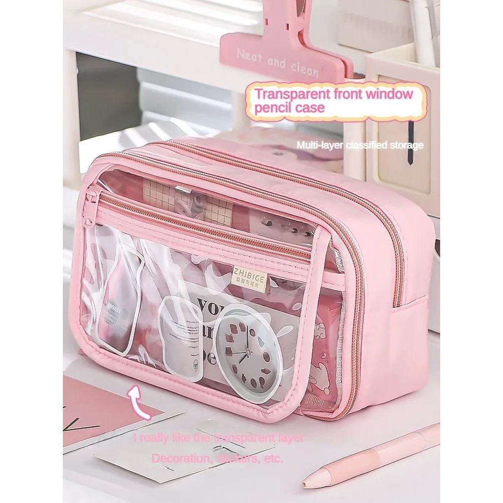 Transparent Pencil Case Lnstagram Style Niche Powerful Stati