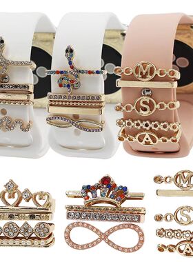 For Apple Watch Band Decorative Ring Creative Metal Diamond
