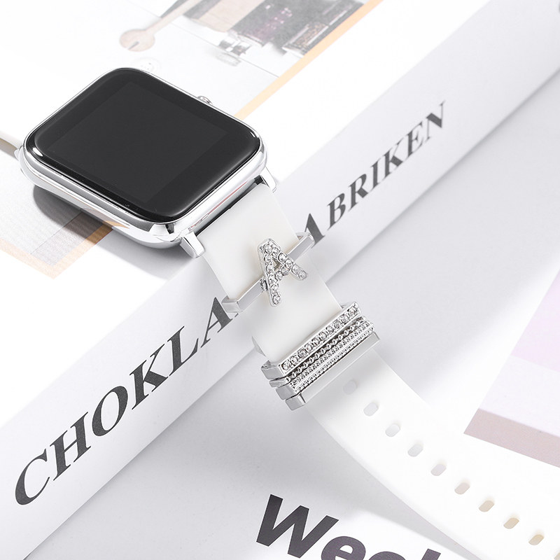 INITIALS LETTER CHARMS SET FOR IWATCH SILICONE STRAP