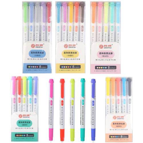 5/10/15/25 Colors ZhiPai Highlighters Pen Set Drawing Marker