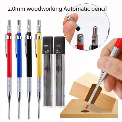 Solid Carpenter Mechanical Pencil 2.0mm Long Headed Deep Hol