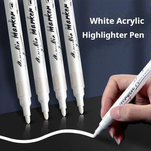 8Pcs Waterproof Acrylic Marker White Marker Paint Pen Art Pa