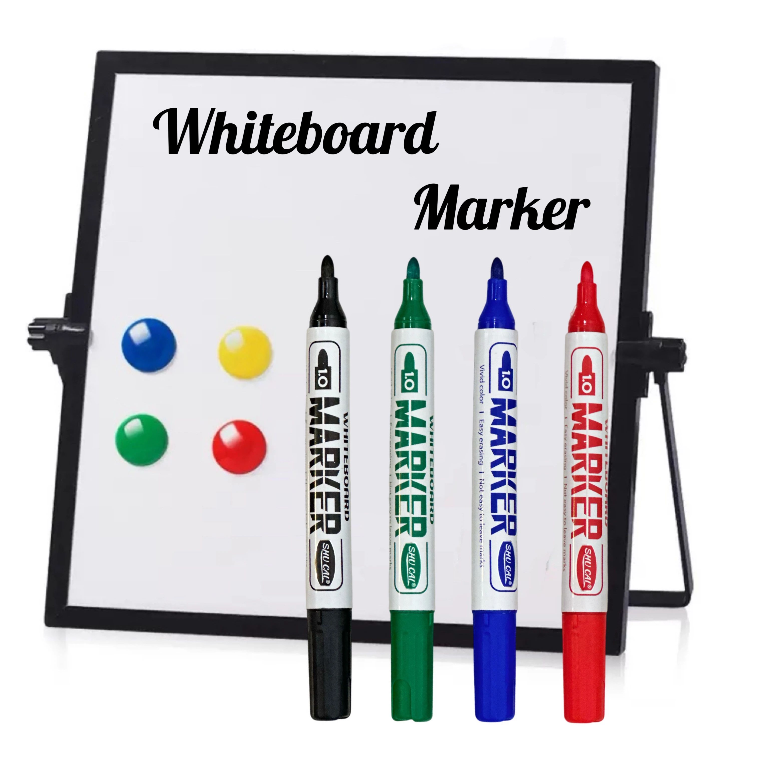 4PCS Whiteboard Dry Erase Markers Set – Red Blue Black Gree图片
