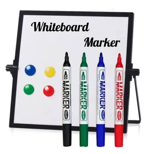 4PCS Whiteboard Dry Erase Markers Set – Red Blue Black Gree
