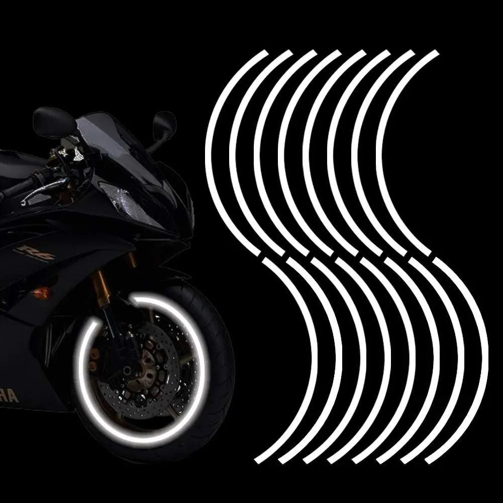 16pcs 17-19'' Reflective Wheel Rim Stripe Decal Sticker for