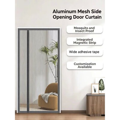 Summer fashion new grey mosquito proof magnetic diamond mesh